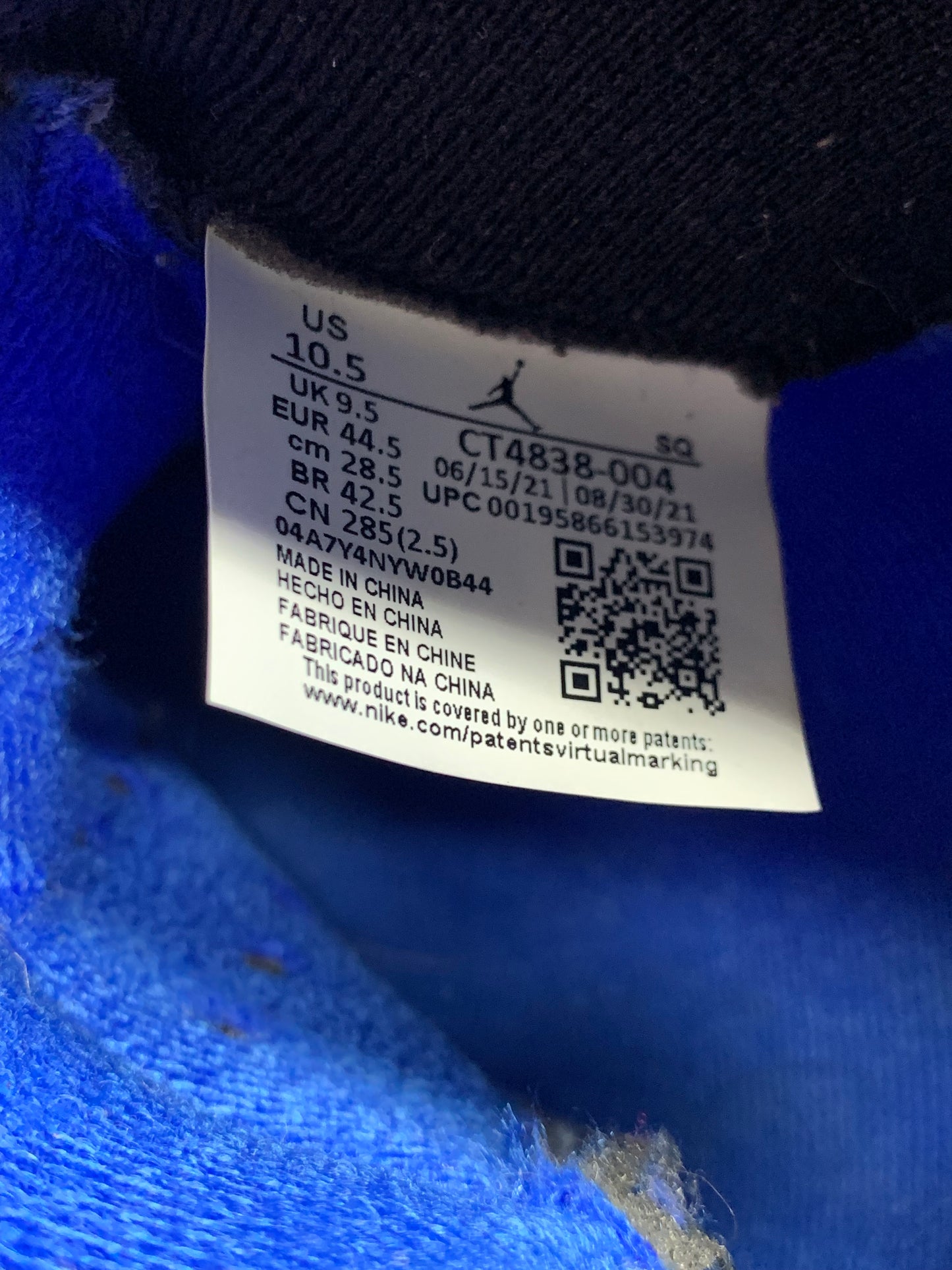 Size 10.5 - Jordan 5 Racer Blue