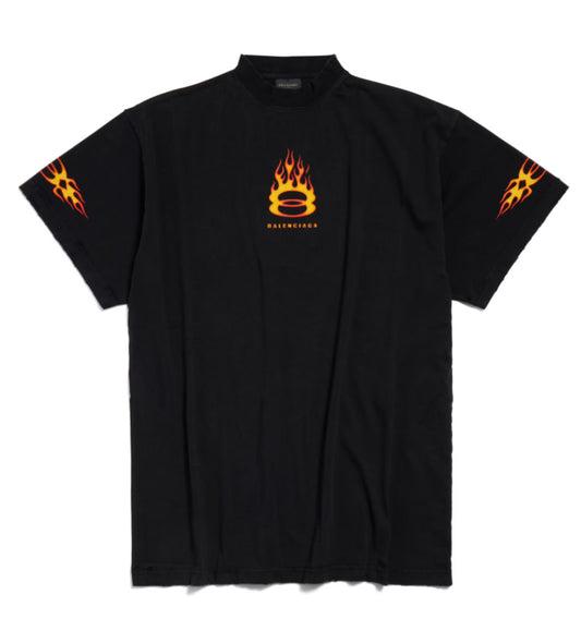 Size L - Balenciaga Burning Utility Tee Brand New