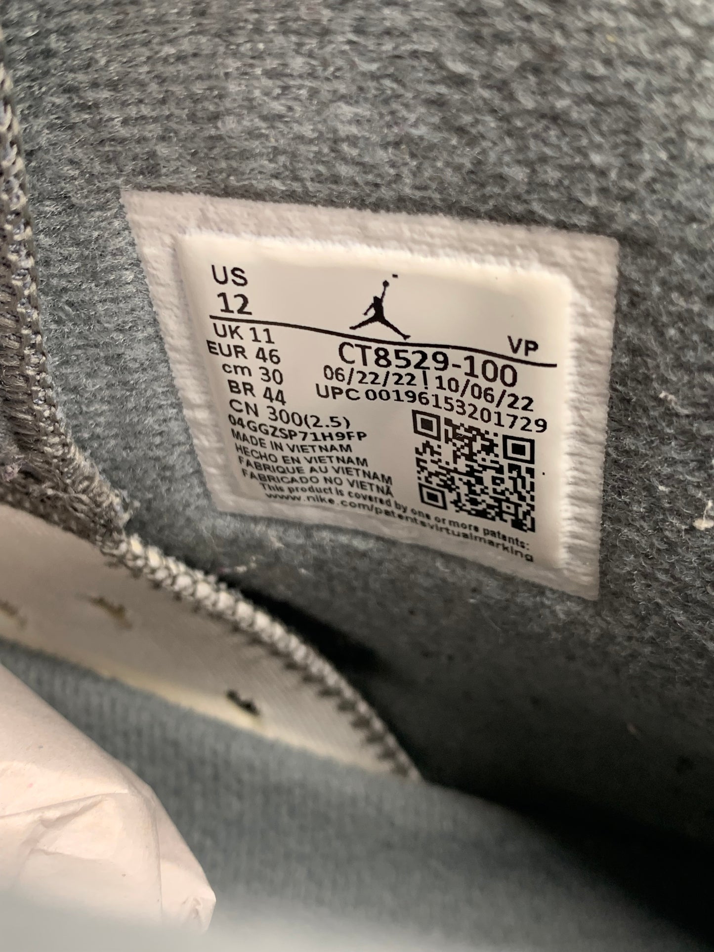 Size 12 - Jordan 6 Cool Grey